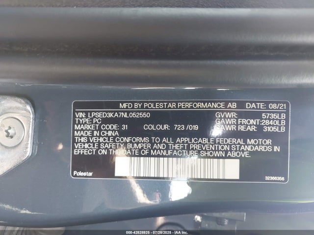 Polestar e400v6 2022 LPSED3KA7NL052550 Image 9