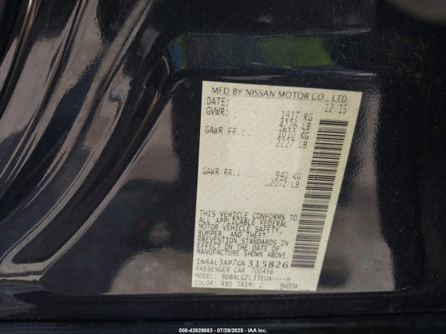 1N4AL3AP7GN315826 Nissan 2016