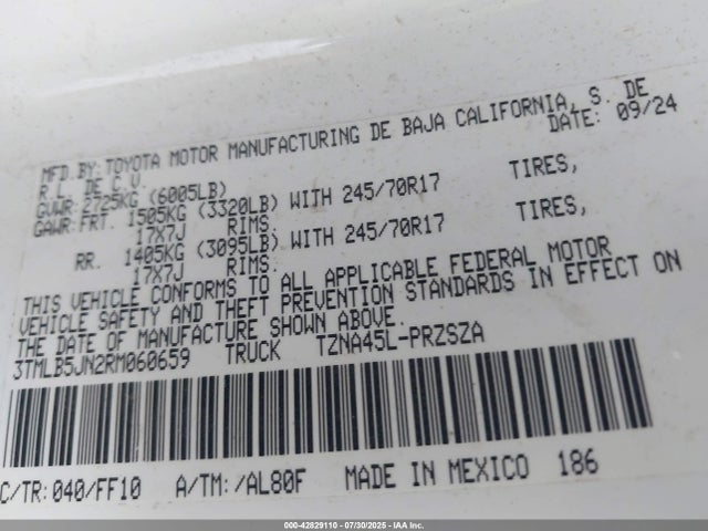 3TMLB5JN2RM060659 Toyota t24a-fts