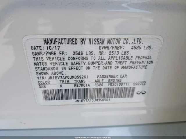 2018 INFINITI Q50 JN1EV7AP0JM359261 Photo 8