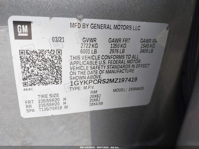 2021 CADILLAC XT6 1GYKPCRS2MZ197419 Photo 8