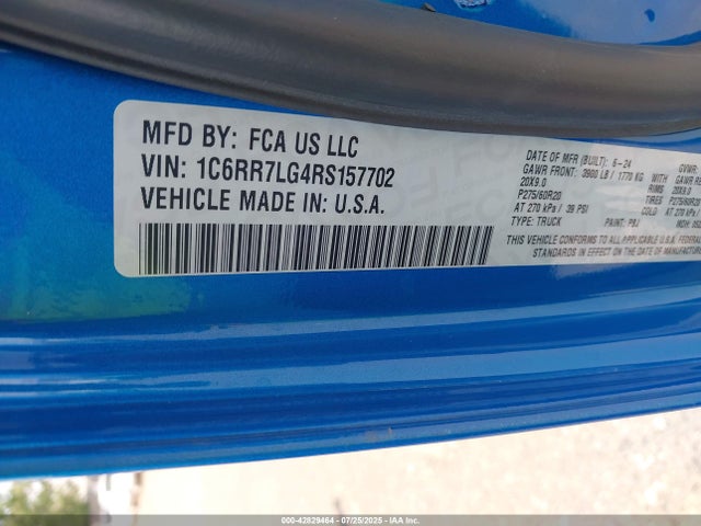 RAM 2024 2024 1C6RR7LG4RS157702 Image 9