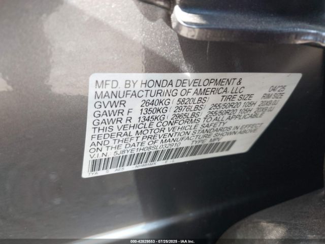 2025 ACURA MDX 5J8YE1H08SL032910 Photo 8