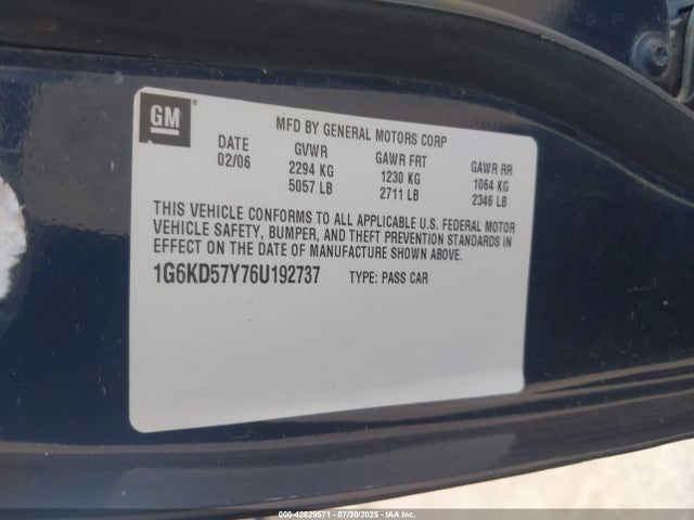 2006 CADILLAC DTS 1G6KD57Y76U192737 Photo 8