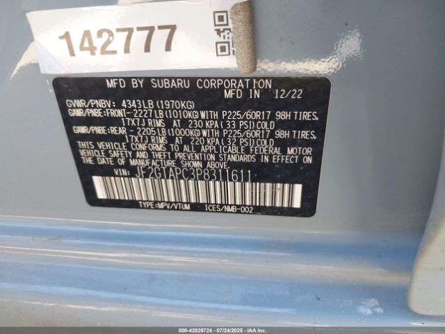 2023 SUBARU CROSSTREK JF2GTAPC3P8311611 Photo 8