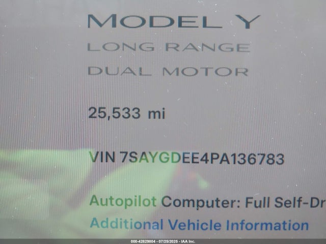 2023 TESLA MODEL Y 7SAYGDEE4PA136783 Photo 6