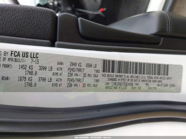 2015 JEEP GRAND CHEROKEE 1C4RJEAG1FC920434 Photo 8