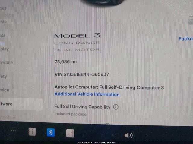 2019 TESLA MODEL 3 5YJ3E1EB4KF385937 Photo 6