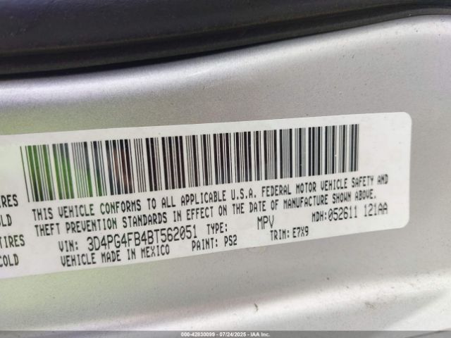 2011 DODGE JOURNEY 3D4PG4FB4BT562051 Photo 8