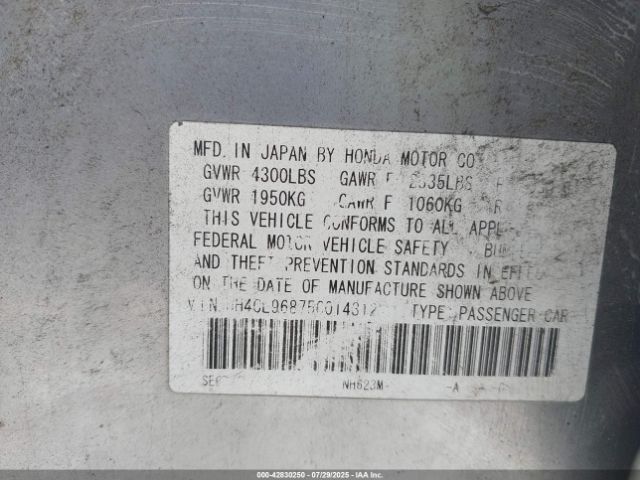 2005 ACURA TSX JH4CL96875C014312 Photo 8