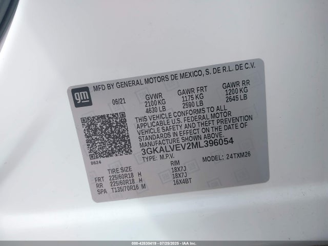 3GKALVEV2ML396054 GMC lyx