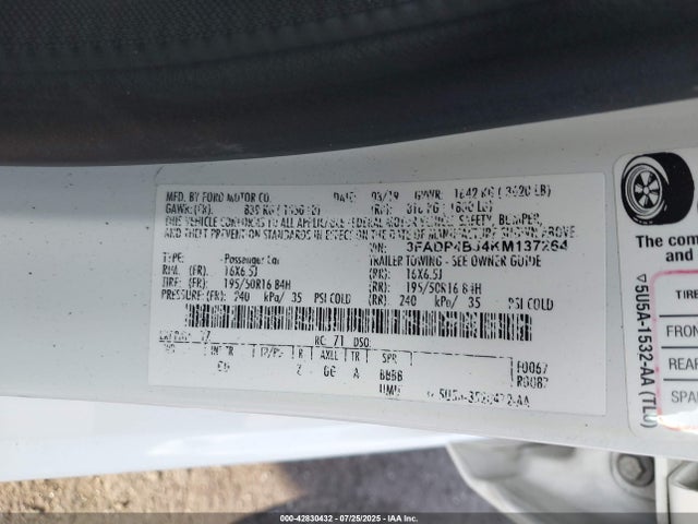 Ford Fiesta 2019 3FADP4BJ4KM137264 Image 9
