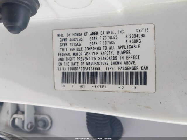 2015 ACURA TLX 19UUB1F33FA028558 Photo 8