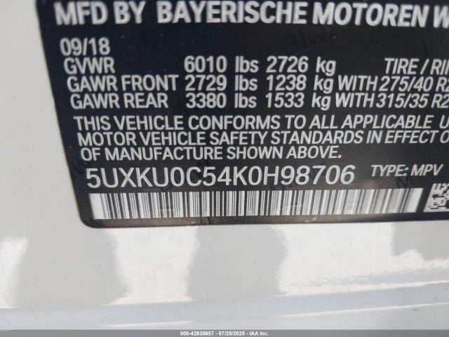 5UXKU0C54K0H98706 BMW X6