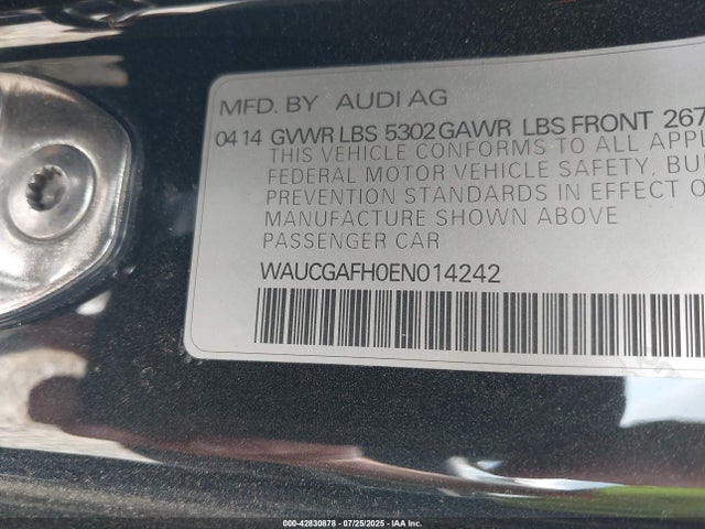 2014 AUDI S5 WAUCGAFH0EN014242 Photo 8