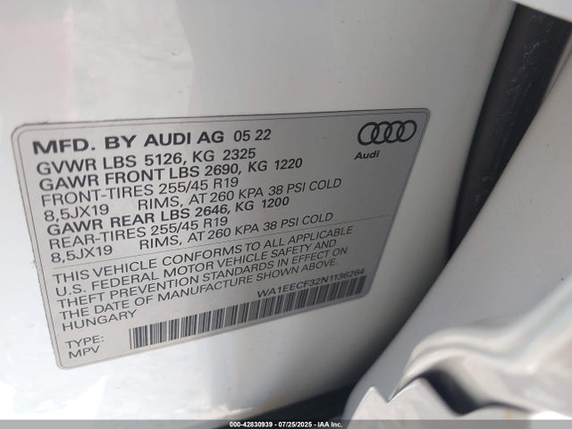 2022 AUDI Q3 WA1EECF32N1136264 Photo 8