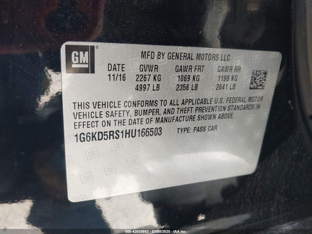 2017 CADILLAC CT6 1G6KD5RS1HU166503 Photo 8