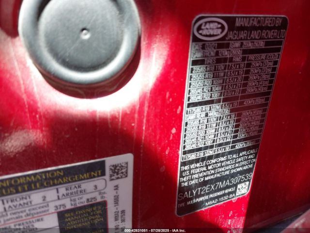 2021 LAND ROVER RANGE ROVER VELAR SALYT2EX7MA307539 Photo 8