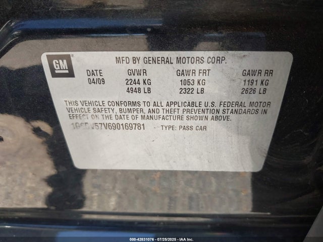 2009 CADILLAC CTS 1G6DV57V690169781 Photo 8