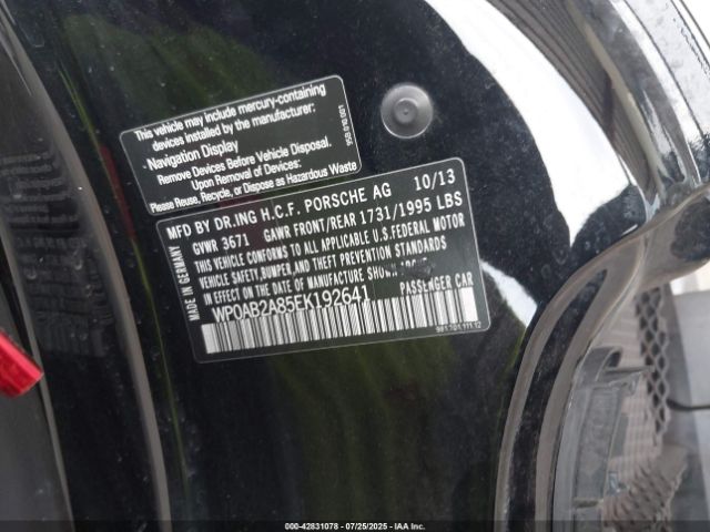 2014 PORSCHE CAYMAN WP0AB2A85EK192641 Photo 8