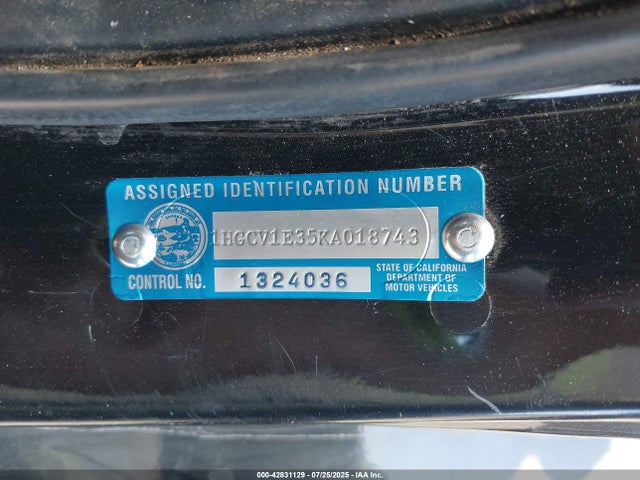 Honda l15be 2019 1HGCV1E35KA018743 Image 9