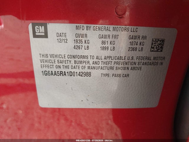 2013 CADILLAC ATS 1G6AA5RA1D0142988 Photo 8