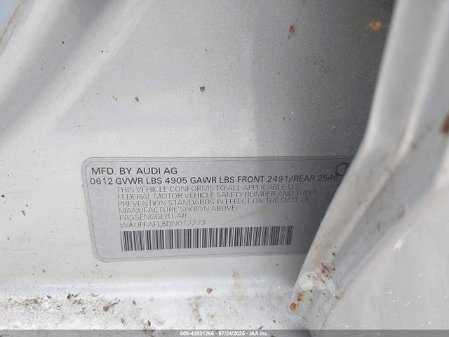 2013 AUDI A4 WAUFFAFL8DN012273 Photo 8