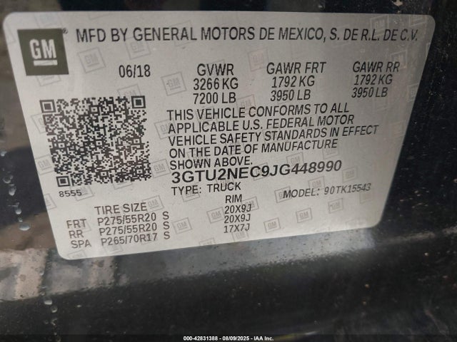 3GTU2NEC9JG448990 GMC l83 -spark ignited direct injection, variable valve timing, afm, e85 max, alum