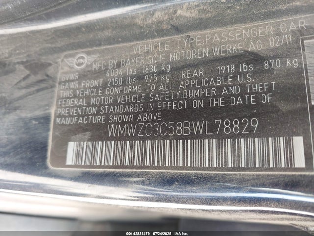 2011 MINI COOPER S COUNTRYMAN WMWZC3C58BWL78829 Photo 8