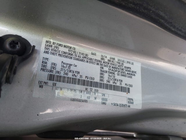 1FADP3F25EL440606 Ford 2014