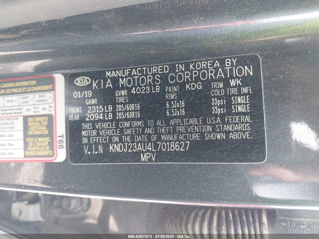 KNDJ23AU4L7018627 KIA mpi nu