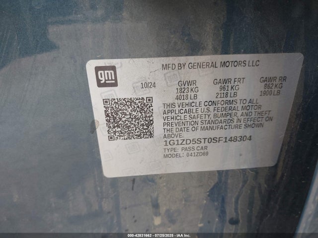 1G1ZD5ST0SF148304 Chevrolet lfv