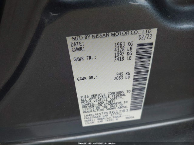 1N4BL4CV7PN361761 Nissan 2023