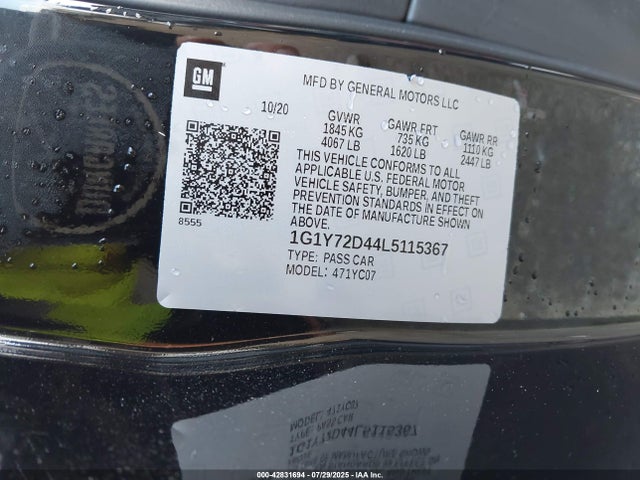 1G1Y72D44L5115367 Chevrolet lt2