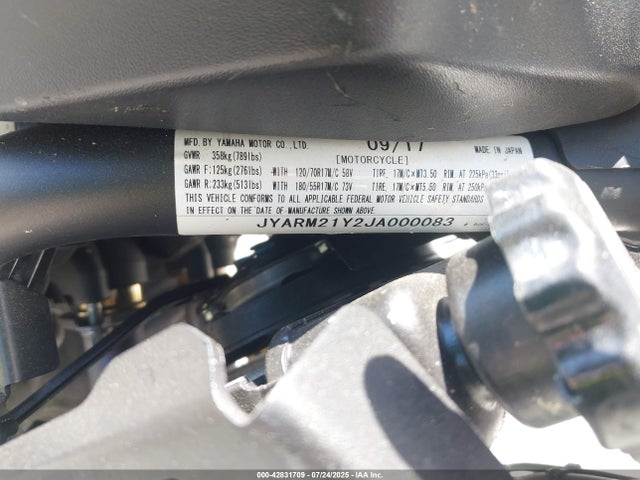 JYARM21Y2JA000083 Yamaha Mtm690 (xsr700)