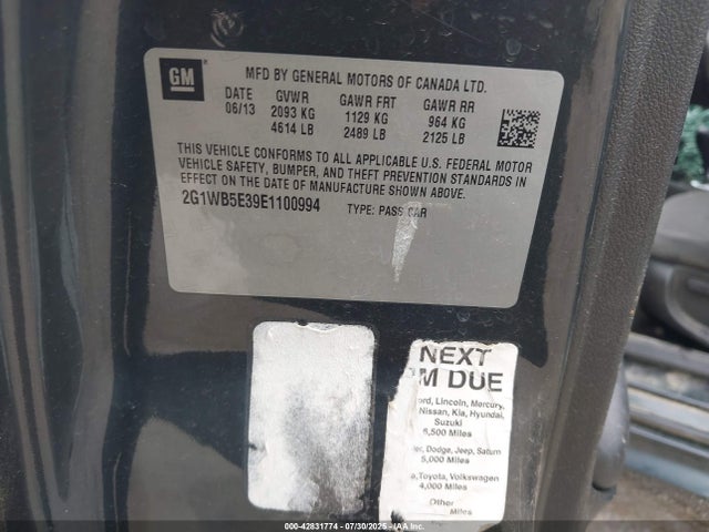 2G1WB5E39E1100994 Chevrolet lfx