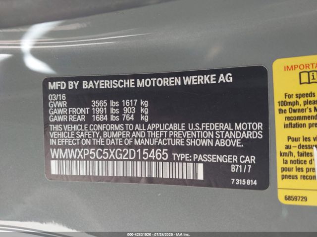 2016 MINI HARDTOP WMWXP5C5XG2D15465 Photo 8