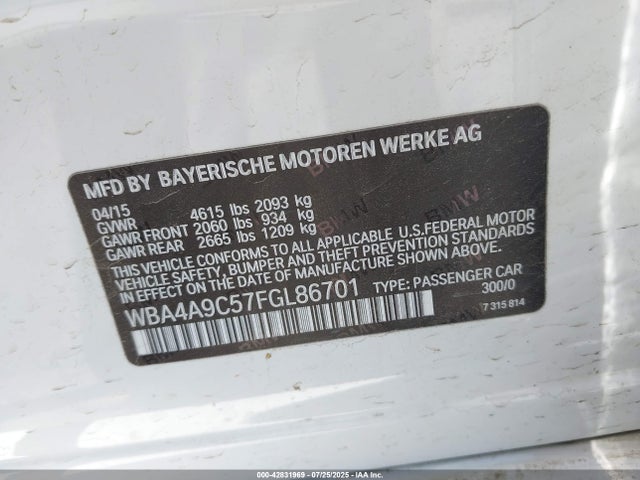 BMW 428i 2015 WBA4A9C57FGL86701 Image 9