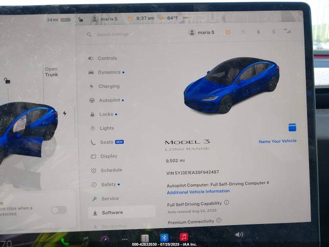 2025 TESLA MODEL 3 5YJ3E1EA3SF942487 Photo 6