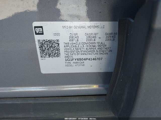 1G1FY6S04P4146707 Chevrolet 2023