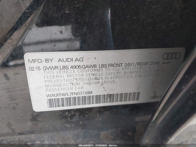2015 AUDI A4 WAUFFAFL7FN031884 Photo 8