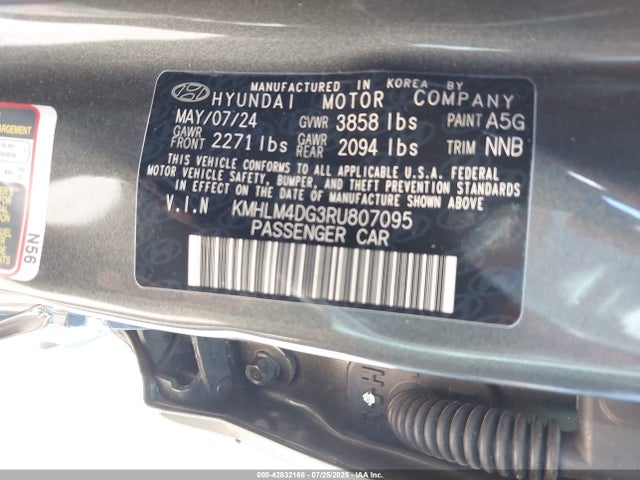 KMHLM4DG3RU807095 Hyundai mpi nu pe