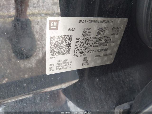 2018 CHEVROLET SUBURBAN 1GNSCJKC2JR320860 Photo 8