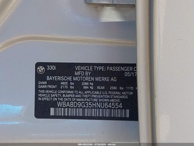 2017 BMW 330I WBA8D9G35HNU64554 Photo 8