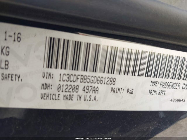 Dodge Dart 2016 1C3CDFBB5GD661288 Image 9