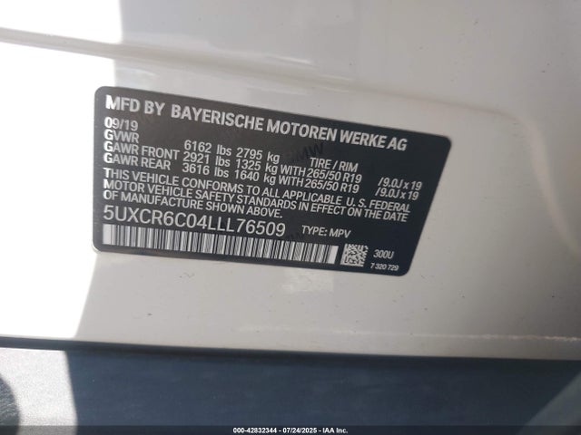 5UXCR6C04LLL76509 BMW 2020