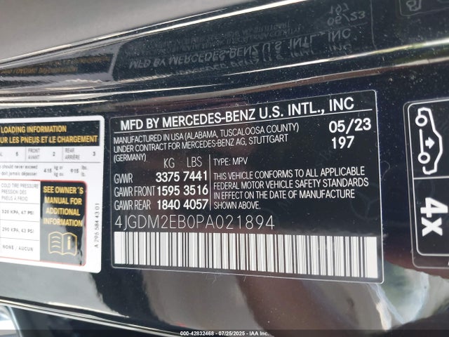4JGDM2EB0PA021894 Mercedes-Benz ed