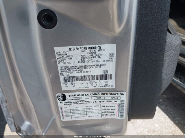 2012 FORD F-150 1FTEW1CM6CFB34344 Photo 8