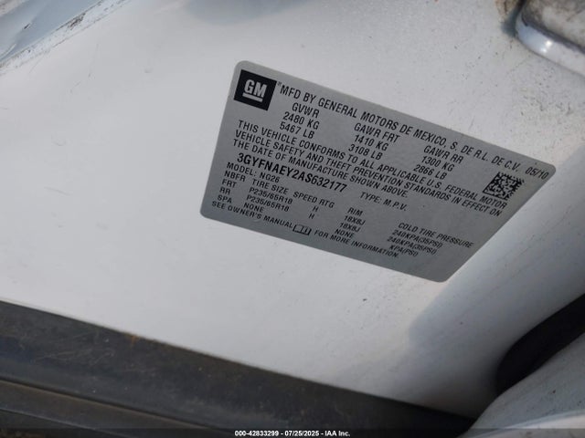 2010 CADILLAC SRX 3GYFNAEY2AS632177 Photo 8