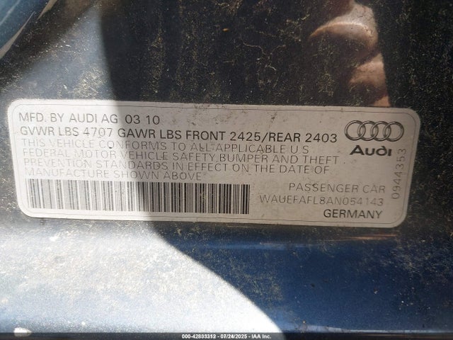 2010 AUDI A4 WAUEFAFL8AN054143 Photo 8
